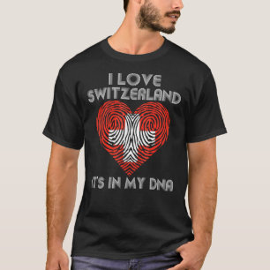 Camiseta É No Meu Adã Eu Adoro Nação De Bandeira Suíça Suiç