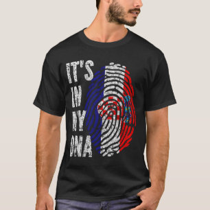 Camiseta É NO MEU DNA, A Croácia Sinaliza Homens Mulheres C