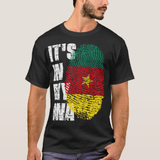 Camiseta É NO MEU DNA, a moça de sinalizador dos Camarões,