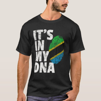 Camiseta É NO MEU DNA, Bandeira da Tanzânia, o Orgulho Ofic