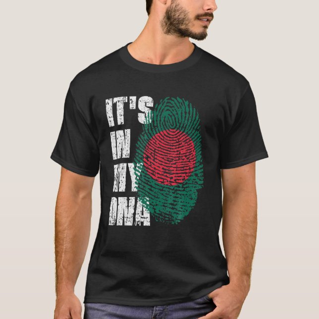 Camiseta É NO MEU DNA Bangladesh Flag (Frente)