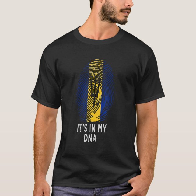 Camiseta É no meu Dna Barbados Legal Barbadiano Afro Bajan (Frente)
