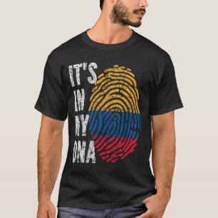 Camiseta É NO MEU DNA Colômbia Sinalizador Homens Mulheres