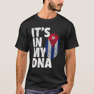 Camiseta É no meu DNA Cuba, a bandeira do Orgulho Cubano, m