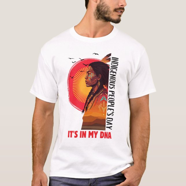 Camiseta É No Meu DNA Dia Dos Povos Indígenas (Frente)