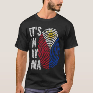 Camiseta É NO MEU DNA Filipinas Sinalizar Homens Mulheres C