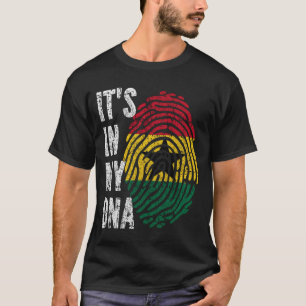 Camiseta É NO MEU DNA Gana Flag Men Mulheres Crianças