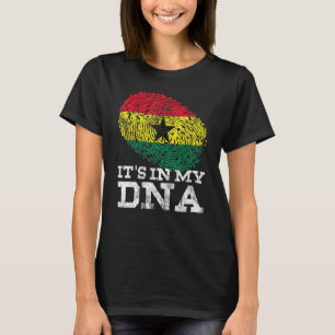 Camiseta É No Meu Dna Gana Raízes Africanas Orgulhosas Gana