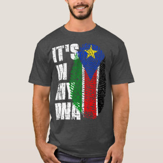 Camiseta É NO MEU DNA Gift da NAMORADA South Sudan Flag Boy
