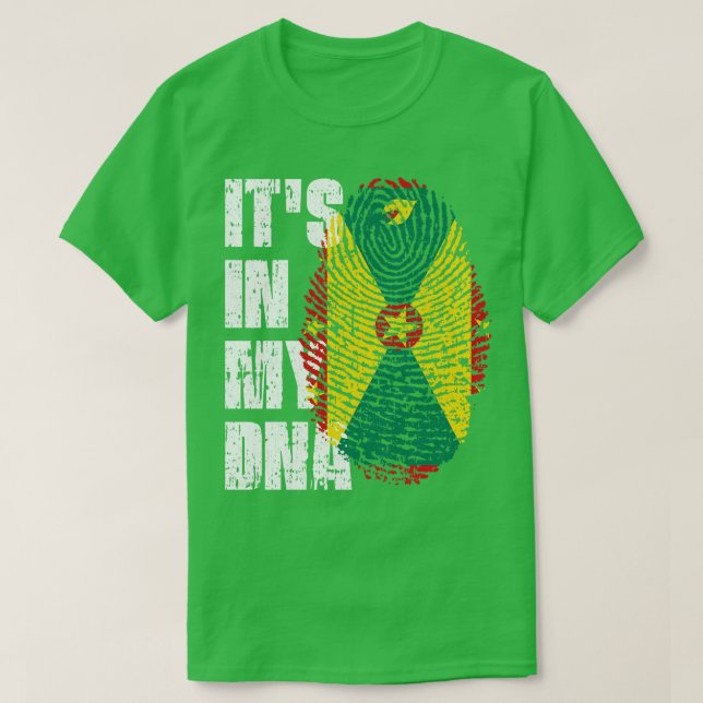 Camiseta É NO MEU DNA Grenada Flag Boy Gift (Frente do Design)