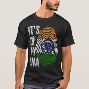 Camiseta É NO MEU DNA, Índia, Sinalizador Homens Mulheres C