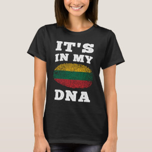 Camiseta É no meu DNA Lituânia Flag lituano