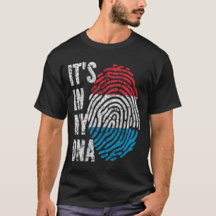 Camiseta É NO MEU DNA, Luxemburgo, Sinalizador Homens Mulhe