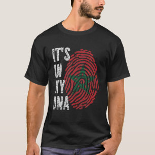 Camiseta É NO MEU DNA Marrocos Sinalizador Engraçado marr