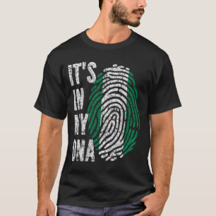 Camiseta É NO MEU DNA, Nigéria, Sinalizador Homens Mulheres