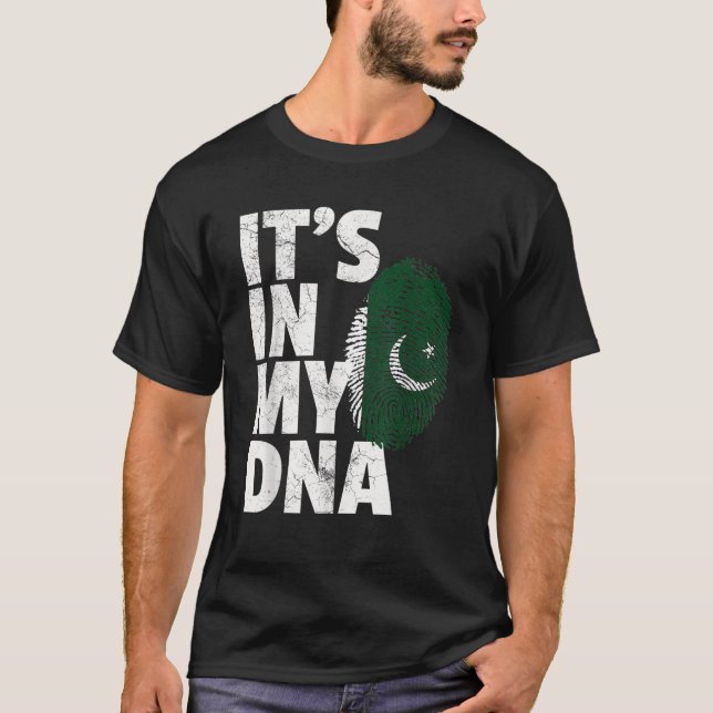 Camiseta É NO MEU DNA, País do Orgulho de Bandeira do Paqui (Frente)