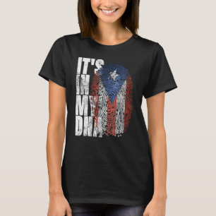 Camiseta É No Meu Dna Porto-Riquenho Porto-Rico Fl