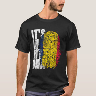 Camiseta É no meu DNA que o chadiano africano oferece prese