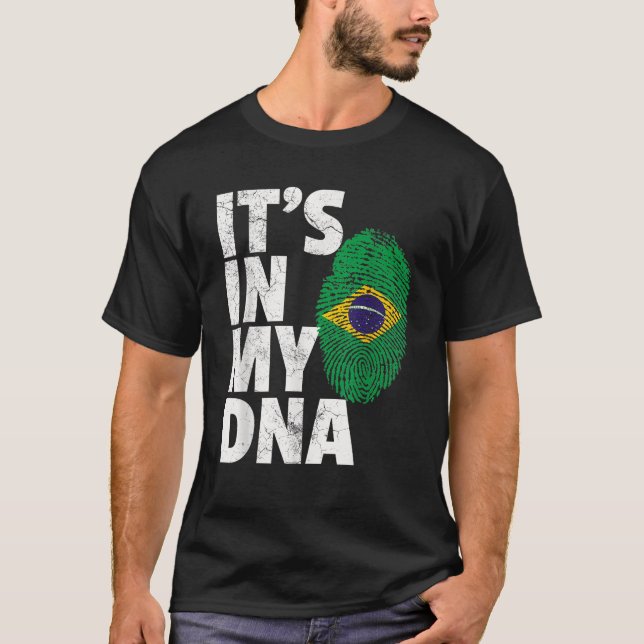 Camiseta É no meu DNA que os homens do Orgulho da Bandeira  (Frente)