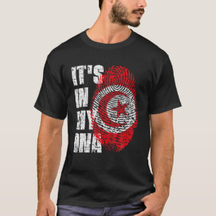 Camiseta É NO MEU DNA Tunísia Bandeira Tunisina