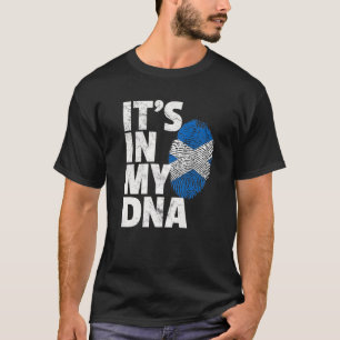 Camiseta É NO MY DNA Escócia Flag Gi Natal