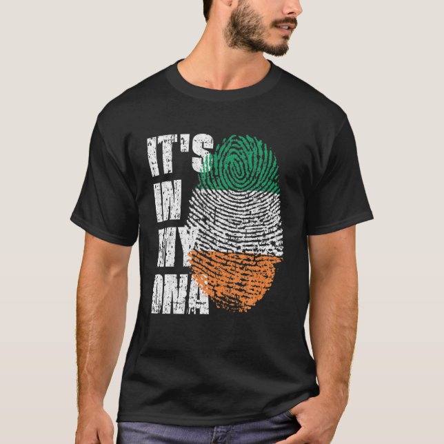 Camiseta É NO MY DNA Irlanda Flag (Frente)