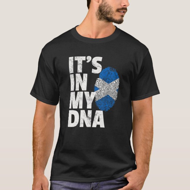 Camiseta É NO MY DNA Scottish Flag (Frente)