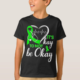 Camiseta É normal não ser o batimento cardíaco verde fita s