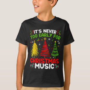 Camiseta É Nunca Tarde Para Música de Árvore de Natal Cele