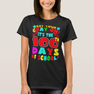 Camiseta É o 100º dia da escola. Arranje seu redemoinho no 