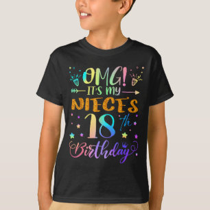 Camiseta É o 18º aniversário da minha sobrinha, doce 18 ano