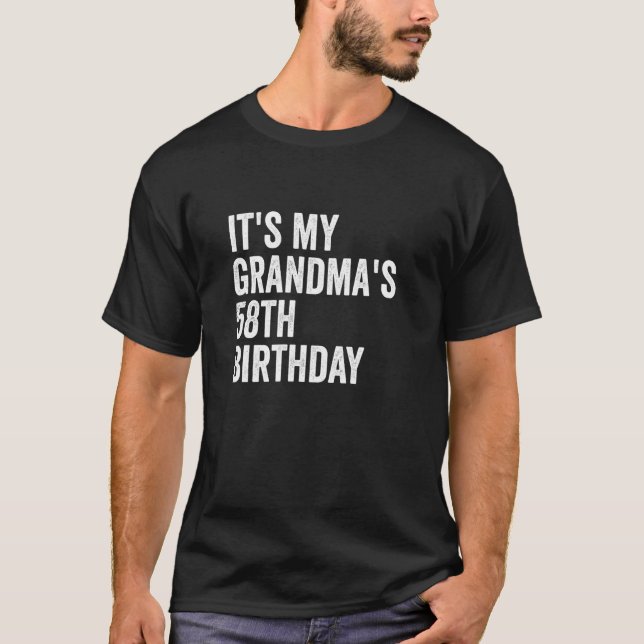 Camiseta É o 58º aniversário da minha avó (Frente)