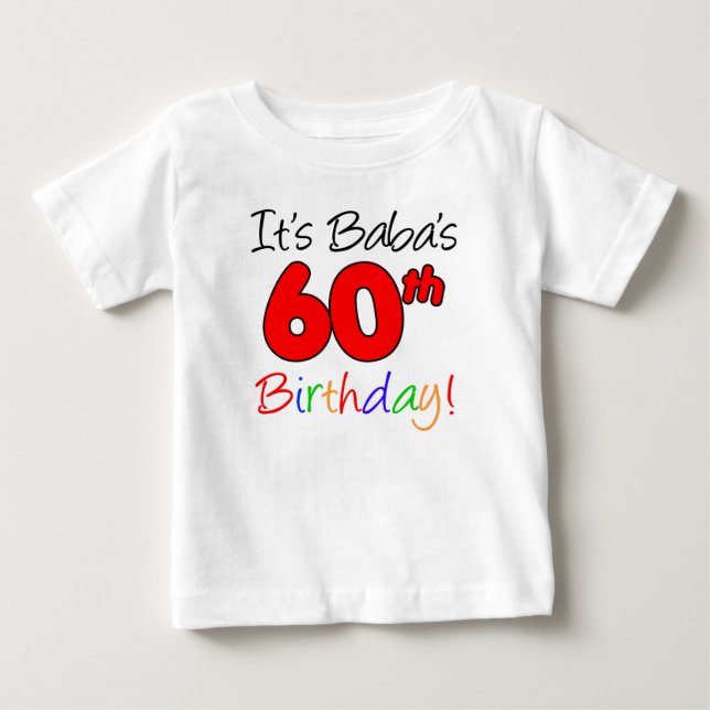Camiseta É o 60º aniversário da Baba (Frente)