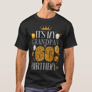 Camiseta É o 60º Aniversário do Meu Avô Feliz Aniversário 6