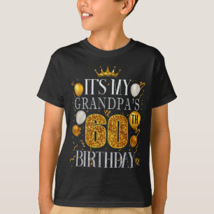 Camiseta É o 60º Aniversário do Meu Avô Feliz Aniversário 6