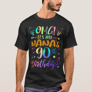 Camiseta É o 90º aniversário da minha Nana, doce 90 anos de