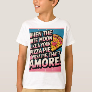 Camiseta "É o Amore! Tipo de Vintagem de Pizza Retro Engraç
