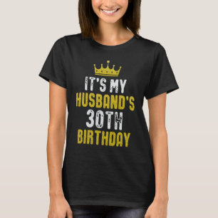 Camiseta É o aniversário de 30 anos do meu marido de 1993,
