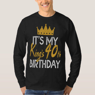 Camiseta É o aniversário de 40 anos do meu rei