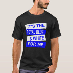 Camiseta É o branco azul real para as mulheres