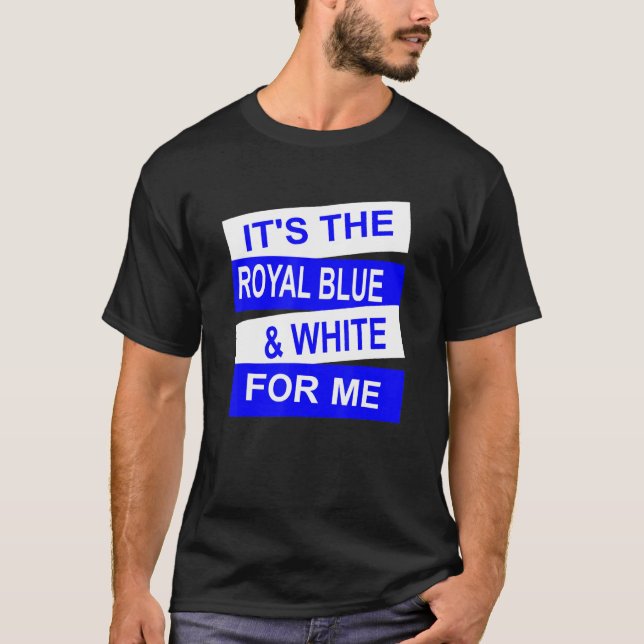 Camiseta É o branco azul real para as mulheres (Frente)