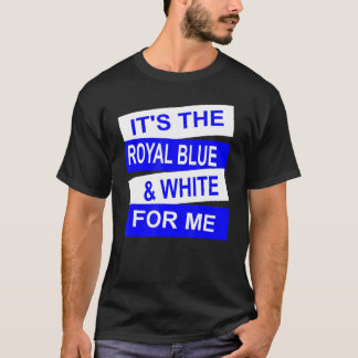 Camiseta É o branco azul real para as mulheres
