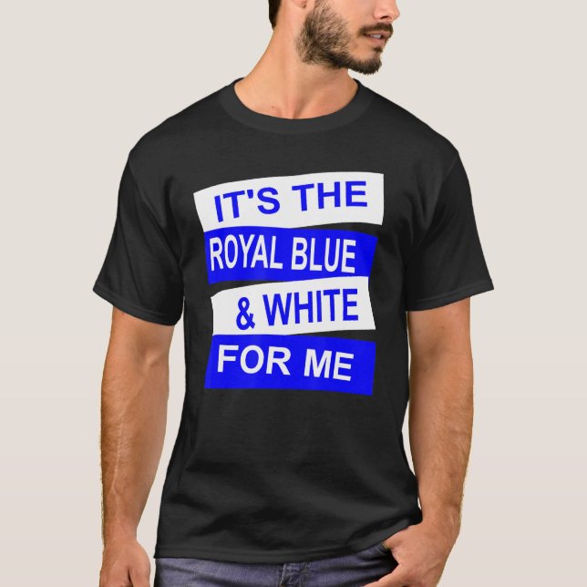 Camiseta É o branco azul real para as mulheres (Frente)