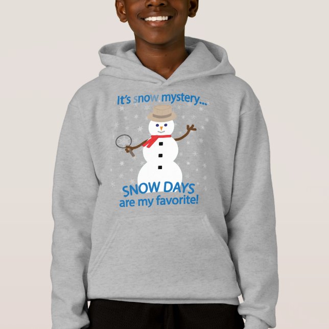 Camiseta É o detetive misterioso Snowman. (Frente)