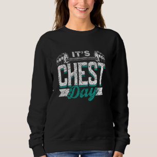 Camiseta É o Dia do Peito de Levantamento de Pesos do Gym D