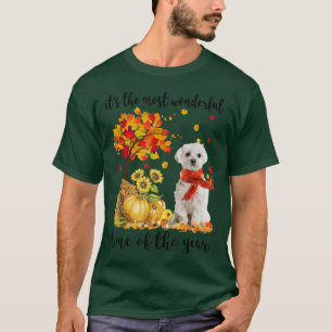 Camiseta É O Mais Maravilhoso Pumpkin Maltês Do Outono