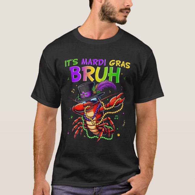 Camiseta É o Mardi Gras Bruh Dabbing Crawfish Carnaval para (Frente)