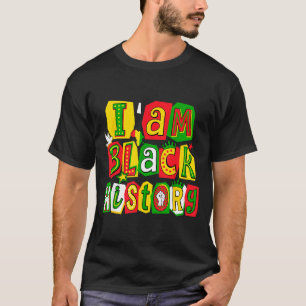 Camiseta É o Mês da História Negra Homens Negros Afro-Ameri