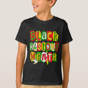 Camiseta É o Mês da História Negra Homens Negros Afro-Ameri