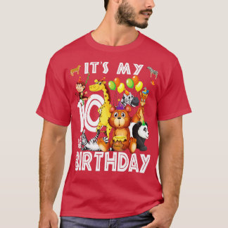 Camiseta É o meu 10º aniversário da Selva Safari